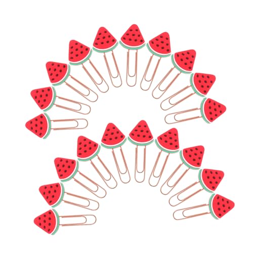 DIKACA 20 Stück Obst-lesezeichen Büroklammern Aus Obst Dekorativ Kleine Büroklammern Mehrfarbig Dokumentpapierclips Kawaii Büroklammern Dateiclips Metall von DIKACA