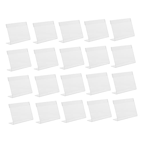 DIKACA 20 Stück Teiliges Acryl Schildhalter Form Stabiler Preisschildhalter für Tisch und Theke Transparenter Bruchfester Acrylständer für Supermarkt Büro und Kühlschrank DIKACA 20 Stück Teiliges Acryl Schildhalter Form Stabiler Preisschildhalter für Tisch und Theke Transparenter Bruchfester Acrylständer für Supermarkt Büro und Kühlschrank von DIKACA