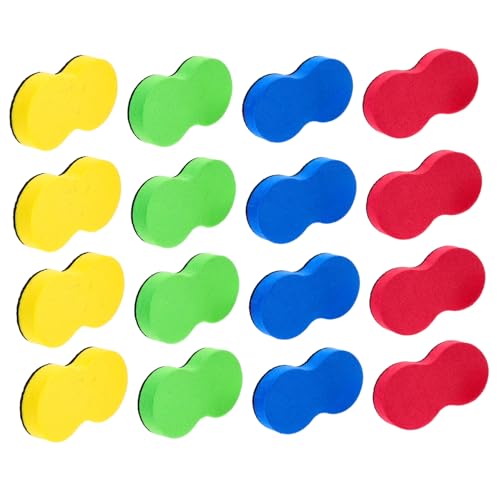 DIKACA 20 Stück Teiliges Whiteboard Radiergummi Klein Leicht Wiederverwendbar mit EVA Filz für Whiteboards Tafeln und Glas Geeignet für Lehrer Geschenk Klassenzimmer Büro und Zuhause von DIKACA