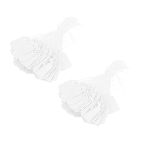 DIKACA 200 Stück Schmuck Preisschilder Schmuck Preisaufkleber Loch Schmuck Etiketten Display Etiketten Schmuck Etiketten Kleine Laden Preisschilder Einzelhandel Große Schmuck von DIKACA