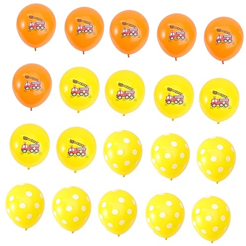 DIKACA 20Stücke Luftballons Latexballons Für Geburtstagsfeiern Themen Partydekoration Mit Orangefarbenen Und Gelben Ballons von DIKACA
