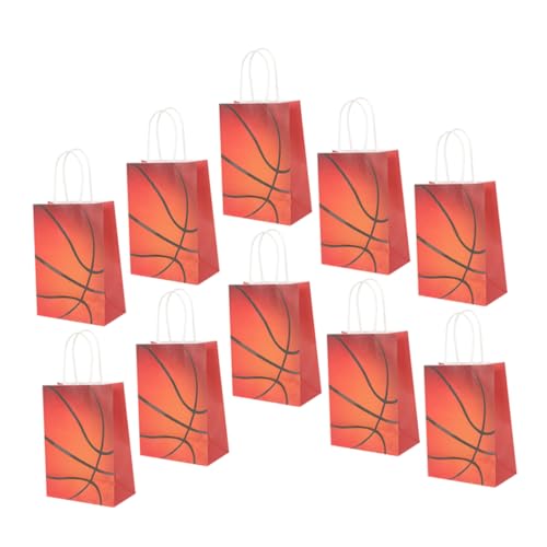 DIKACA 24 Stück Basketball Party Geschenktüten Gastgeschenke Einzelhandels Beute Waren Tragetaschen Krawatten Taschen Basketball Süßigkeitentüten Goodies Taschen Basketbälle von DIKACA