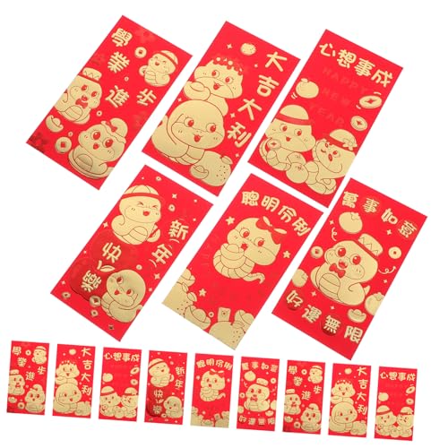 DIKACA 24 Stück Cartoon-rotes Paket Traditionelle chinesische rote Umschläge Chinesisches Neujahr rotes Umschläge Geldumschläge Frühling Festival Red Envelope Geldumschlag Papier DIKACA 24 Stück Cartoon-rotes Paket Traditionelle chinesische rote Umschläge Chinesisches Neujahr rotes Umschläge Geldumschläge Frühling Festival Red Envelope Geldumschlag Papier von DIKACA