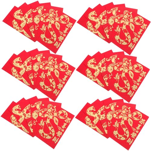 DIKACA 24 Stück Lai Feng Umschläge Geldumschlag Dekorationen rote pakete des chinesischen neujahrsfests roter Umschlag des neuen Jahres rotes paket des neuen mondjahres Papier DIKACA 24 Stück Lai Feng Umschläge Geldumschlag Dekorationen rote pakete des chinesischen neujahrsfests roter Umschlag des neuen Jahres rotes paket des neuen mondjahres Papier von DIKACA