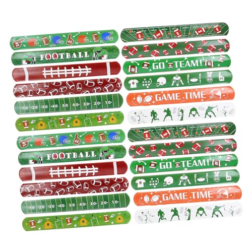 DIKACA 24 Stück Rugby Armband Sport Schlagarmband Party Armbänder Fußball Schlagarmbänder Für Fußball Schnapparmband Schlagbänder Handgelenk Handgelenk Armband Aus Pvc DIKACA 24 Stück Rugby Armband Sport Schlagarmband Party Armbänder Fußball Schlagarmbänder Für Fußball Schnapparmband Schlagbänder Handgelenk Handgelenk Armband Aus Pvc von DIKACA