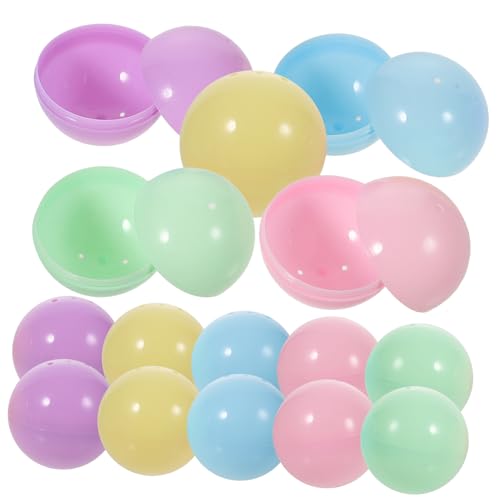 DIKACA 25 Stück Gacha Ostereier Leer Befüllbare Ostereier Befüllbare Eierschale Ostereier Aus Plastik Leere Eier Plastikeier Gastgeschenke Für Ostern Pp-material von DIKACA