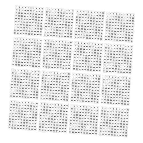 DIKACA 2500Stücke Nummernaufkleber Selbstklebende Wasserfeste für Organisation im Klassenzimmer Home Office zur Bestandsverwaltung und Einfachen von DIKACA