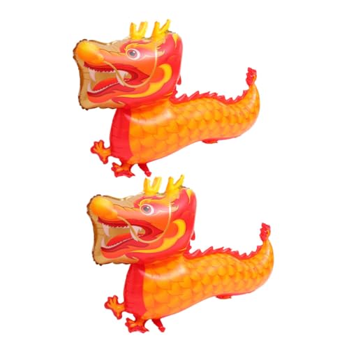DIKACA 2Stücke Chinesische Drachenballons Für Neujahrsfeiern Aluminiumfolie Ballondekoration Mit Lebendigem Drachenmuster Für Kindergeburtstage Und Festliche Anlässe DIKACA 2Stücke Chinesische Drachenballons Für Neujahrsfeiern Aluminiumfolie Ballondekoration Mit Lebendigem Drachenmuster Für Kindergeburtstage Und Festliche Anlässe von DIKACA