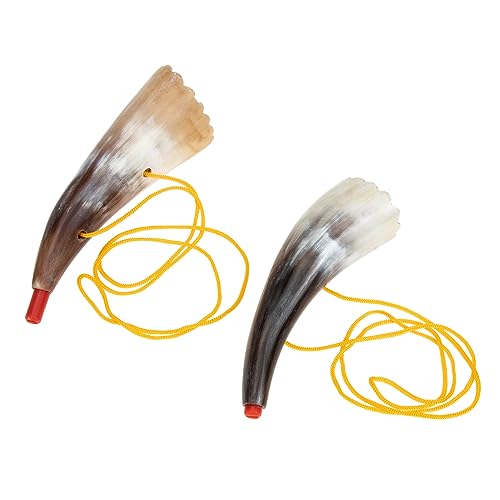 DIKACA 2Stücke Wasserbüffelhorn Trompeten Musik Für Lustige Party Accessoires Und Sportspiele Jubelnde Requisiten Zufälligen Farben von DIKACA