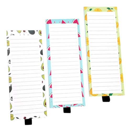 DIKACA 3 Magnetischer Notizblock Wöchentlich Kühlschrank Notepad Lebensmittelgeschäft Kühlschrankplaner Magnetischer Kühlschrank-notizblock Liste Unterlage Für Beachten Notizbilder Papier von DIKACA