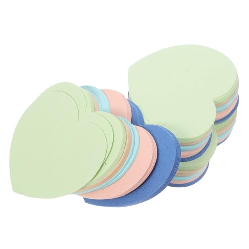 DIKACA 3 Sätze Handgeschriebene Herzkarte leere herzförmige Karten leere Briefpapierkarten kleine Notizkarten Herz Briefpapier herzförmige grußkarten Herzausschnitte zum Basteln von DIKACA