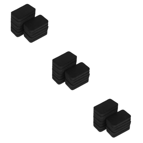 DIKACA 3 Sätze Magnetischer Tafelwischer Radiergummis Löschbar Whiteboard-radierer Für Zu Hause Whiteboard-zubehör Whiteboard-trockenlöscher Klassenzimmerzubehör Eva Schwarz 12 Stück * 3 von DIKACA