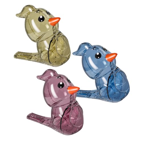 DIKACA 3 Stück Pfeifen Party Vogelpfeife Wasser Anrufer Tragbare Kleine Pfeifen Geburtstagsfeier Pfeifen Für Musikinstrumente Noisemaker Vogellärmmacher Plastik von DIKACA