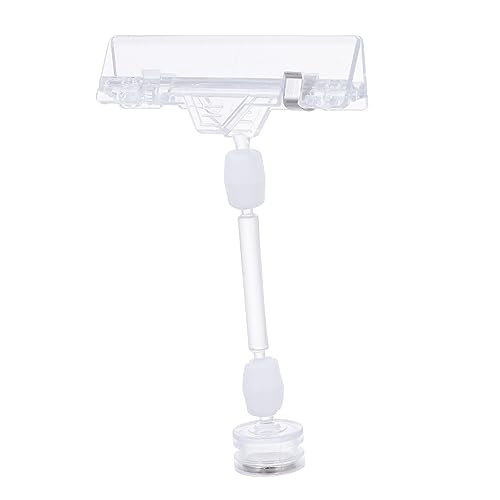 DIKACA 3 Stück Teiliges Magnet Preisschild Clip Transparent Stark Haftend Verstellbare Preisetikettenhalter für Supermarkt Einzelhandel Messen Verkaufsförderung Langlebig und Einfach von DIKACA