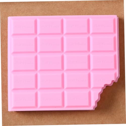 DIKACA 3 Stück Teiliges Schokoladenförmiges Notizblock Tragbares Memo Pad Mit Glatter Schreiboberfläche Für Schule Büro Und Alltag In Braun Beige Rosa von DIKACA