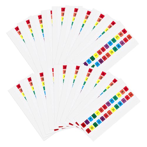 DIKACA 30 Blatt Bunte Selbstklebende Alphabet Register Etiketten Farbige Notizbuch Seitenmarker für Klassifikation und Lesezeichen im Büro und Studium DIKACA 30 Blatt Bunte Selbstklebende Alphabet Register Etiketten Farbige Notizbuch Seitenmarker für Klassifikation und Lesezeichen im Büro und Studium von DIKACA
