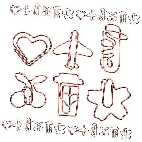 DIKACA 30 Stück Büroklammer Lustige Papierclips Hinweisclip Blau Mini Winzig Dokumentclips Klein Farbig Papierverschlüsse Bunt Papierklammern Zurück Loch Rose Gold Metall DIKACA 30 Stück Büroklammer Lustige Papierclips Hinweisclip Blau Mini Winzig Dokumentclips Klein Farbig Papierverschlüsse Bunt Papierklammern Zurück Loch Rose Gold Metall von DIKACA