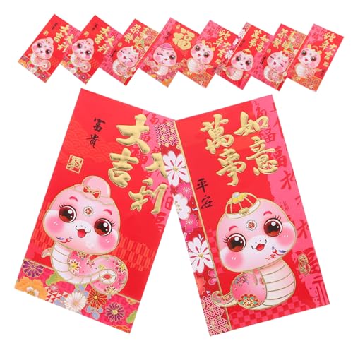 DIKACA 30 Stück Lai Feng briefumschläge chinesische frühlingsfest rote umschläge Frühlingsfestes Rote Umschläge Mondrote Umschläge Geldumschläge zum Mondneujahr Papier von DIKACA