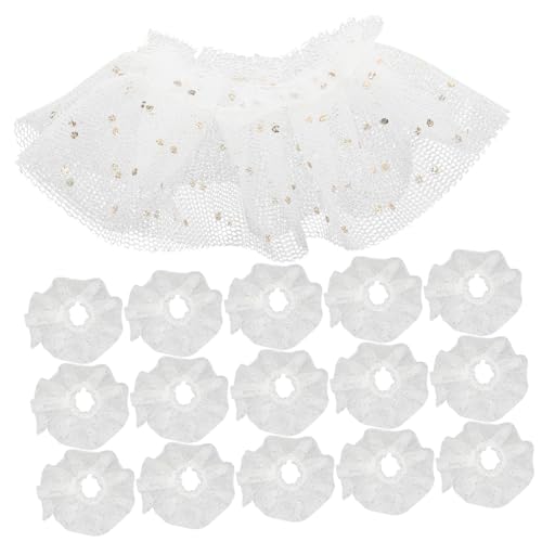 DIKACA 30 Stück Puppen-Tutu-Rock-Kleidung die Röcke Miniatur sprechen klein Prinzessin puppenkleidung Puppen Kleidung Puppenkostüm verschleißfeste Puppenversorgung Stoff Beige von DIKACA