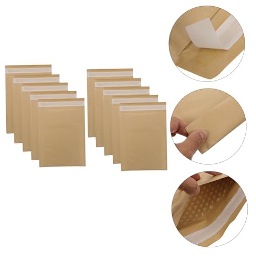 DIKACA 30 Stück Teiliges Selbstklebende Luftpolster versandtaschen aus Natur kraftpapier Sicherer Verschluss für Expresspakete und Versand mit Stoßdämpfendem Polsterschutz DIKACA 30 Stück Teiliges Selbstklebende Luftpolster versandtaschen aus Natur kraftpapier Sicherer Verschluss für Expresspakete und Versand mit Stoßdämpfendem Polsterschutz von DIKACA