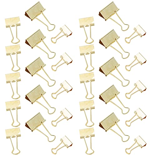 DIKACA 30 Stück goldener langer Schwanzclip Draht große Taschenclips Büroklammern schwer Spender facilitation büroorganisation bürogadges Tragbarer Ordnerclip Datei liefern Legierung von DIKACA