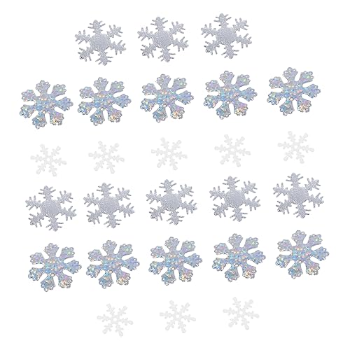 DIKACA 300 Stück Weihnachtsschneeflockenkonfetti Party Weihnachtsschneeflocken Konfetti Dekoration Tisch Schneeflocken Konfetti Schneeflocken-scatter-layout Saisonal Vlies Silver von DIKACA