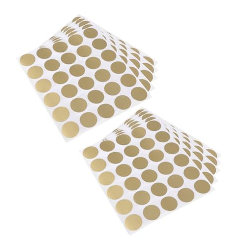DIKACA 360 Stück Goldene Scratch Off Aufkleber Selbstklebende Runde Etiketten für DIY Überraschungsgewinnkarten Lotterielose und Rubbellose für Hochzeit und Partygestaltung von DIKACA