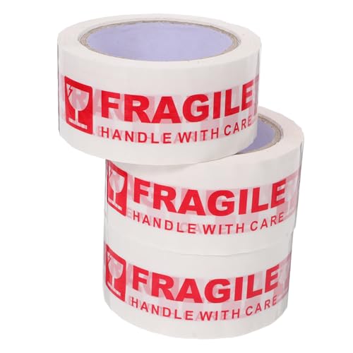 DIKACA 3Rollen Zerbrechliches Klebeband mit Starkem Kleber für Sicheren Versand und Deutlicher Warnhinweis Selbstklebend für Kleinunternehmer und Verpackungen DIKACA 3Rollen Zerbrechliches Klebeband mit Starkem Kleber für Sicheren Versand und Deutlicher Warnhinweis Selbstklebend für Kleinunternehmer und Verpackungen von DIKACA