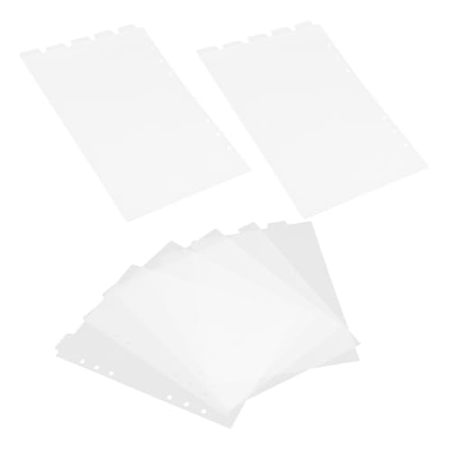DIKACA 3Sätze Notizbuchtrennblätter Transparente Ordnertrenner mit Löchern Praktische Planer Zubehör für Dokumentenorganisation für Büro und Schule von DIKACA