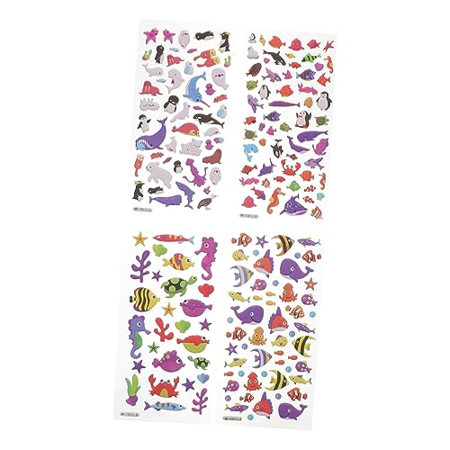 DIKACA 4 Bögen 3D Meereslebewesen Aufkleber Für Cartoon PVC Sticker Für Bastelprojekte Scrapbooking Und Zur Unterwasser Geburtstagsfeier DIKACA 4 Bögen 3D Meereslebewesen Aufkleber Für Cartoon PVC Sticker Für Bastelprojekte Scrapbooking Und Zur Unterwasser Geburtstagsfeier von DIKACA
