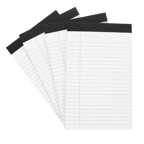DIKACA 4 Notizen Im Notizblock Gefüttert Täglich Gepunktetes Notizbuch Linien Memo -pad Notizblockblock Legal Linierter, Linierter Block Perforierte Notizblöcke Pastell Pads Weiß Papier von DIKACA