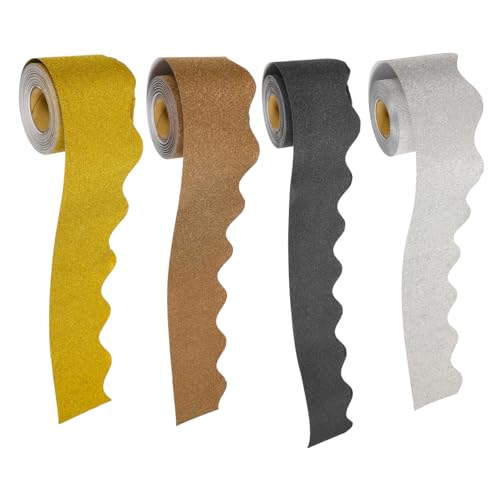 DIKACA 4 Rollen Bordürendekoration Für Pinnwände Pinnwandränder Klassenzimmerdekorationen Pinnwände Für Büros Tafelbesatz Wandbordüre Gewelltes Pinnwandpapier DIKACA 4 Rollen Bordürendekoration Für Pinnwände Pinnwandränder Klassenzimmerdekorationen Pinnwände Für Büros Tafelbesatz Wandbordüre Gewelltes Pinnwandpapier von DIKACA