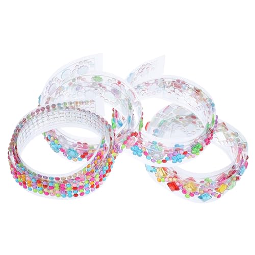 DIKACA 4 Rollen Selbstklebendes Strassband DIY Basteln Glitzersteine Klebeband Dekoration für Fotoalben Tagebuch Laptop Zubehör DIKACA 4 Rollen Selbstklebendes Strassband DIY Basteln Glitzersteine Klebeband Dekoration für Fotoalben Tagebuch Laptop Zubehör von DIKACA