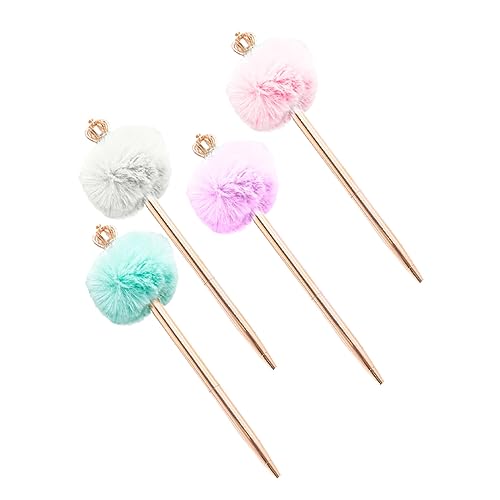 DIKACA 4 Stück Crown Hair Kugelschreiber Karte Verschiedene Kugelschreiber Marker Rote Stifte Kugelschreiber Schwimmende Unterschriftenstifte Niedliche Flauschige Fuzzy Stifte DIKACA 4 Stück Crown Hair Kugelschreiber Karte Verschiedene Kugelschreiber Marker Rote Stifte Kugelschreiber Schwimmende Unterschriftenstifte Niedliche Flauschige Fuzzy Stifte von DIKACA