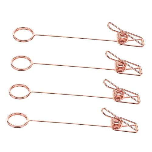 DIKACA 4 Stück Metalldoppelklammer Doppelseitige Kleine Clips für Fotos Notizen Tischkartenhalter Vielseitig Tragbar Stilvoll für Büro Hochzeit Zuhause von DIKACA