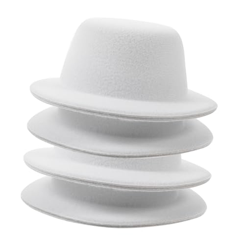 DIKACA 4 Stück Mini Hüte Partyhüte Kleiner Zylinder Mini Puppenhut Mini Schneemannhüte Geburtstagshüte Für Mini Cowboyhüte Babymütze Lustige Hüte Wintermütze Damen Beanie von DIKACA