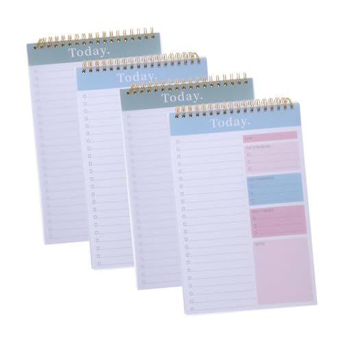 DIKACA 4 Stück Notizbuch Agenden täglich Memo groß Listen Studienplaner Notizblock Pads To-Do List Notepad Arbeitsheft Aufgabenorganisator Tagesplaner Notebook Task -Notebook Papier DIKACA 4 Stück Notizbuch Agenden täglich Memo groß Listen Studienplaner Notizblock Pads To-Do List Notepad Arbeitsheft Aufgabenorganisator Tagesplaner Notebook Task -Notebook Papier von DIKACA