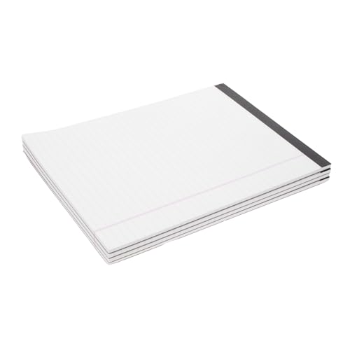 DIKACA 4 Stück Papier Nehmen College-notizblock Briefpapier Juristisches Papier Linienpapier College Liniertes Spiralnotizbuch Klemmbrett Schreibblock Rechtsnotiz Legale Blöcke Weiß von DIKACA