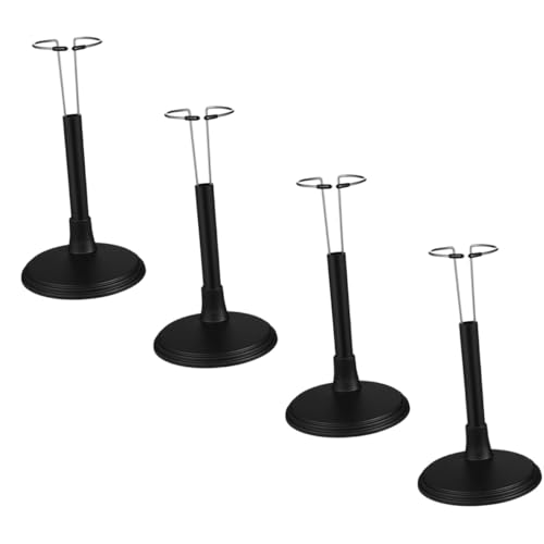 DIKACA 4 Stück Puppenladenbedarf Plüschpuppe Stofftier GOO Puppenständer Babypuppe Born Puppe Puppenhaus Puppenaufbewahrungsregal Puppenkleiderbügel Babypuppe von DIKACA