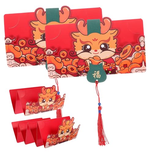 DIKACA 4 Stück Rote Umschlagtasche „Jahr des Drachen“. Jahr Dekoration rotes Paket Fans Chinesisches Neujahr rotes Umschläge Roter Umschlag für das Jahr des Drachen Papier DIKACA 4 Stück Rote Umschlagtasche „Jahr des Drachen“. Jahr Dekoration rotes Paket Fans Chinesisches Neujahr rotes Umschläge Roter Umschlag für das Jahr des Drachen Papier von DIKACA