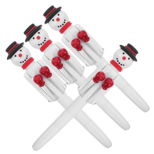 DIKACA 4 Stück Schneemann Boxstift Schneemann Weihnachtsstift Kugelschreiber Für Weihnachten Gelstift von DIKACA