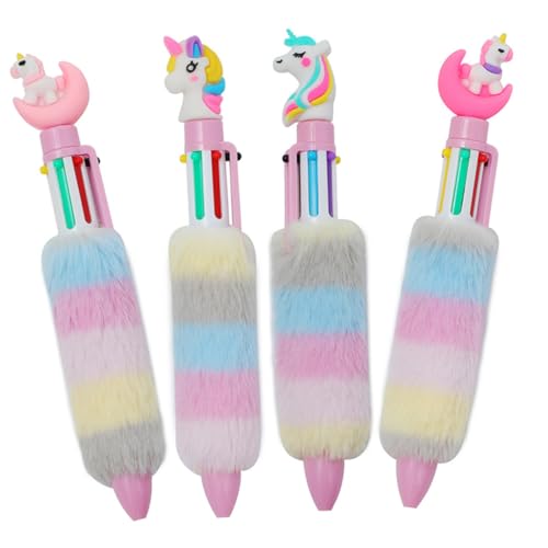 DIKACA 4 Stück Teiliges Bunte Einhorn Kugelschreiber für Niedliche Mehrfarbige Stifte mit Weichem Griff Schreibende Kinderkugelschreiber als für Mädchen und Schüler DIKACA 4 Stück Teiliges Bunte Einhorn Kugelschreiber für Niedliche Mehrfarbige Stifte mit Weichem Griff Schreibende Kinderkugelschreiber als für Mädchen und Schüler von DIKACA