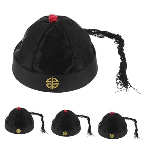 DIKACA 4 Stück Teiliges Chinesische Qing Kaiser Hüte mit Handbesticktem Design Königliches Asiatisches Kostüm Headpiece Nylon Komfortabel und Langlebig für Erwachsene Theater und Cosplay DIKACA 4 Stück Teiliges Chinesische Qing Kaiser Hüte mit Handbesticktem Design Königliches Asiatisches Kostüm Headpiece Nylon Komfortabel und Langlebig für Erwachsene Theater und Cosplay von DIKACA