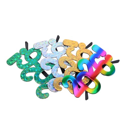 DIKACA 4 Stück Teiliges Glitzernde Neuheitsbrillen Leichtes Pc-material Bunte Festival Sonnenbrillen Für Silvester Geburtstag Abschlussfeier DIKACA 4 Stück Teiliges Glitzernde Neuheitsbrillen Leichtes Pc-material Bunte Festival Sonnenbrillen Für Silvester Geburtstag Abschlussfeier von DIKACA