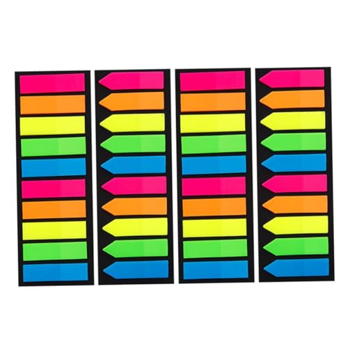 DIKACA 4 Stück Teiliges Selbstklebendes Pet Haftnotiz Transparente Bunte Sticky Tabs Multifunktionale Seitenmarker für Büro Schule und Zuhause Einfach zu Beschriften und Wiederablösbar von DIKACA
