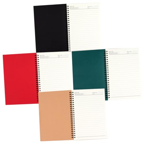 DIKACA 4 Stück Vintage Notizbuch Pack aus Hochwertigem Kraftpapier Spiralbindung mit Linierten Rot Grün und Schwarz für Schule Büro und Persönliche Notizen DIKACA 4 Stück Vintage Notizbuch Pack aus Hochwertigem Kraftpapier Spiralbindung mit Linierten Rot Grün und Schwarz für Schule Büro und Persönliche Notizen von DIKACA