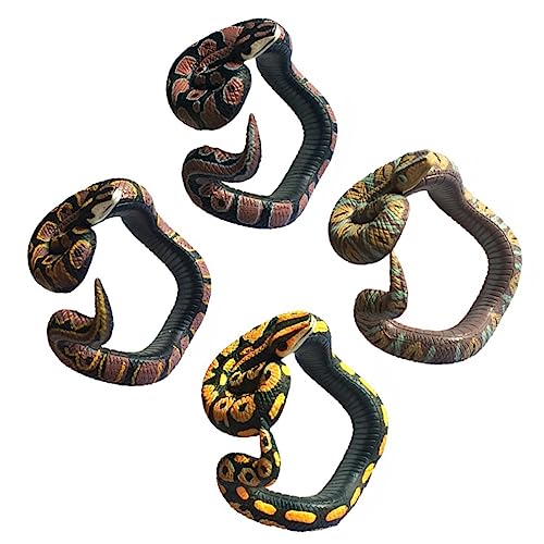 DIKACA 4 Stück realistische gefälschte Schlange mexikanische Fiesta-Partyhüte Schlangenarm Kinderspielzeug Spielzeuge Partyschlange Schlangenspielzeug Insekt künstliche Schlange Armband von DIKACA