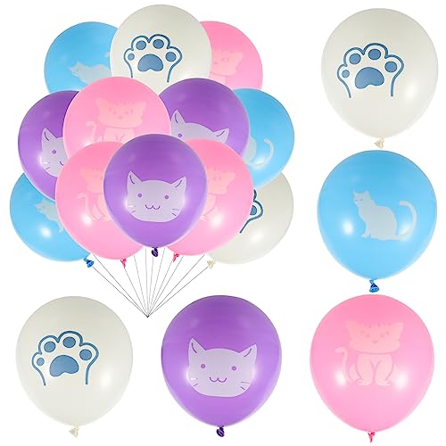 DIKACA 40 Stück Katzenballon Ballongrößer Luftballons für Katzen heiße Ballons Zubehör für Katzengeburtstage deckenverkleidung balloons Partyballons Geburtstag Luftballons Emulsion von DIKACA
