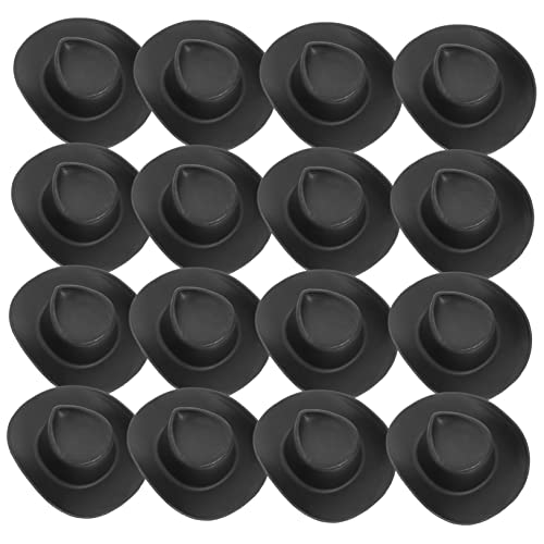 DIKACA 40 Stück Mini-Cowboyhut Toys hühner DIY Dekoration Kleiner Hut zum Basteln Miniatur-Puppenhüte kleine Hüte kleine Hütchen zum Basteln Plastik Black DIKACA 40 Stück Mini-Cowboyhut Toys hühner DIY Dekoration Kleiner Hut zum Basteln Miniatur-Puppenhüte kleine Hüte kleine Hütchen zum Basteln Plastik Black von DIKACA