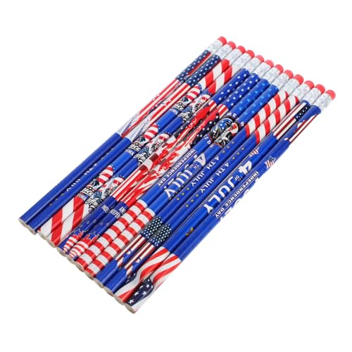 DIKACA 48 Stück Teiliges Bunte Holzbleistifte mit Radiergummi für Patriotisches Design Unabhängigkeitstag Praktische Schul und Partyartikel für Klassenzimmer und Feierlichkeiten DIKACA 48 Stück Teiliges Bunte Holzbleistifte mit Radiergummi für Patriotisches Design Unabhängigkeitstag Praktische Schul und Partyartikel für Klassenzimmer und Feierlichkeiten von DIKACA